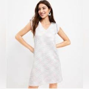 LOFT ruffle sleeve swing dress